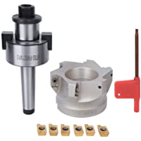 Cortador de Fresado Frontal Mt2-Fmb27- Cortador de Fresado de 80-27-6 Ranuras- Soporte de Portabrocas- Insertos de…